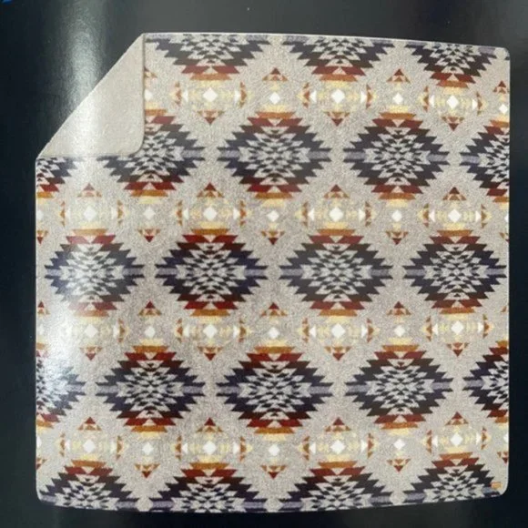 Pendleton Legend Lake Gray Multi Ikat Sherpa Fleece Throw Blanket - Queen, BNIP - Picture 3 of 6